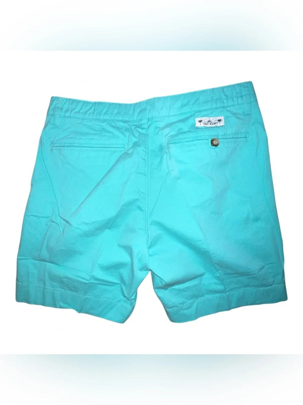 Free Planet Men’s Aqua Stretch Chino Shorts Size 32